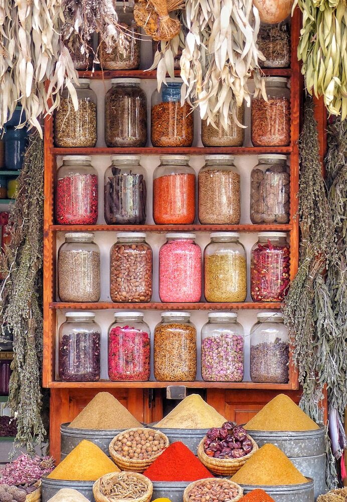 assorted spices on display